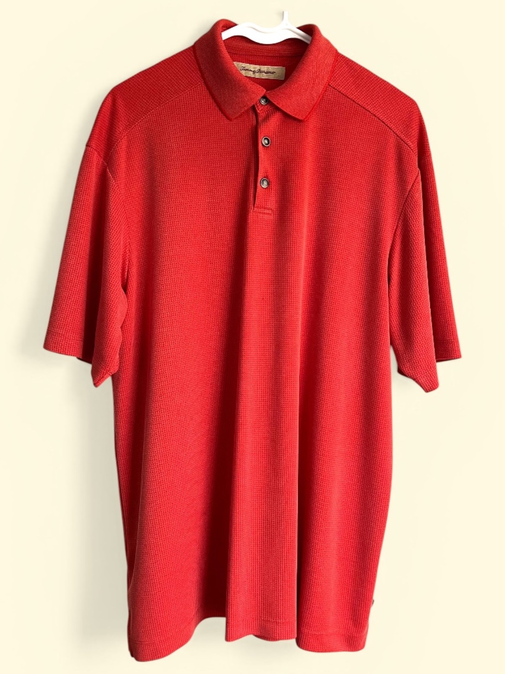 Tommy Bahama MENS Vibrant Orange Red Modal Polo Shirt Size M